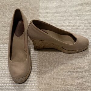 J. Crew Tan Wedge Espadrilles Shoes